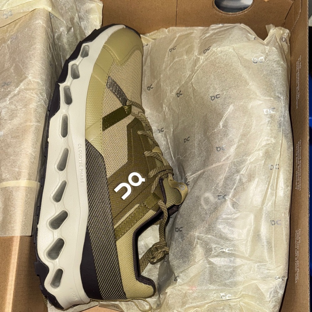 On Running Men's Khaki and Black Athletic Shoes